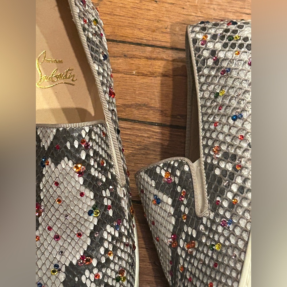 Christian Louboutin 38.5 Python With Multicolored… - image 5